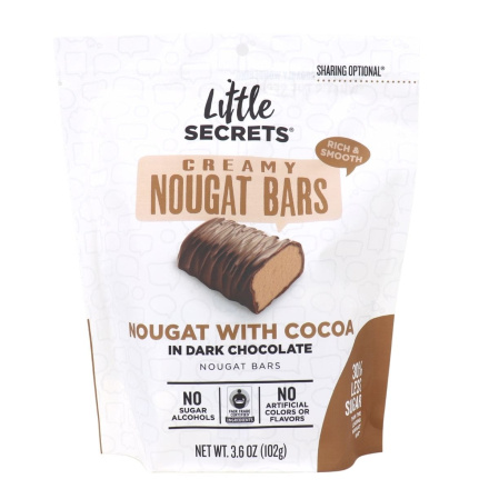 Front of Little Secrets Creamy Nougat Bar Cocoa