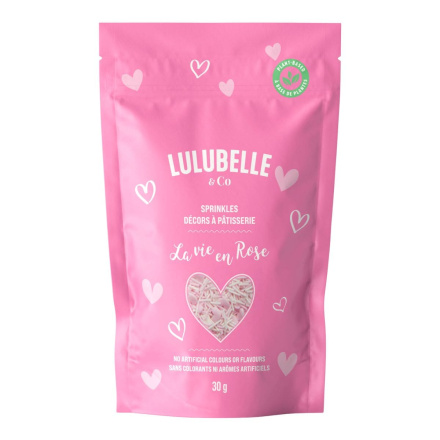 Front of Lulubelle & Co Vegan Sprinkles La Vie En Rose