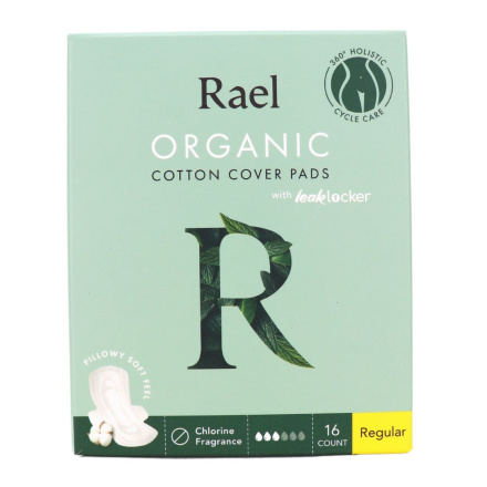 Front of Rael Organic Cotton Pads Regular
