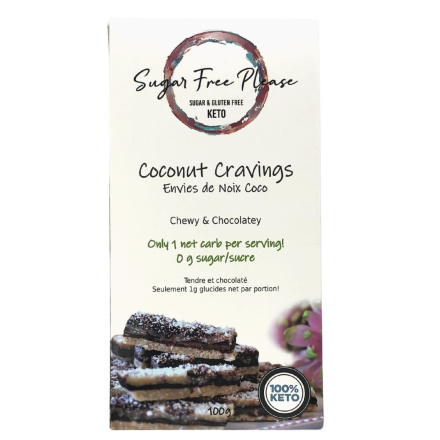 Front of Sugar Free Please Keto Coconut Cravings, 110g