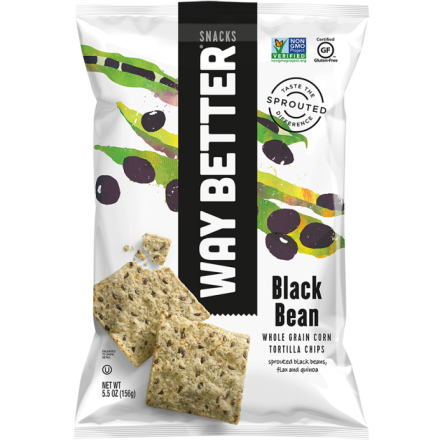 Way Better Black Bean Corn Tortilla Chips, 156g