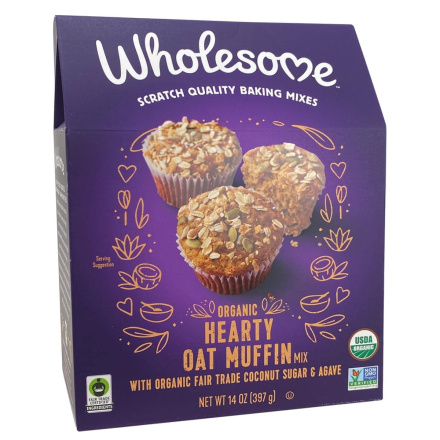 Front of Wholesome Organic Hearty Oat Muffin Mix, 397g