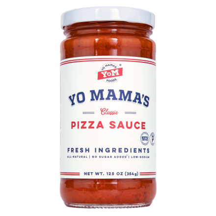 Front of Yo Mama’s All Natural Classic Keto Pizza Sauce, 354g