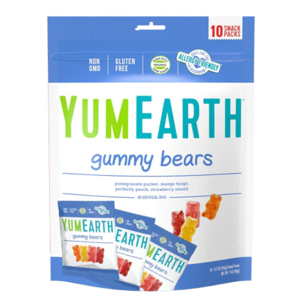 Front of YumEarth Assorted Gummy Bears, 99.2g
