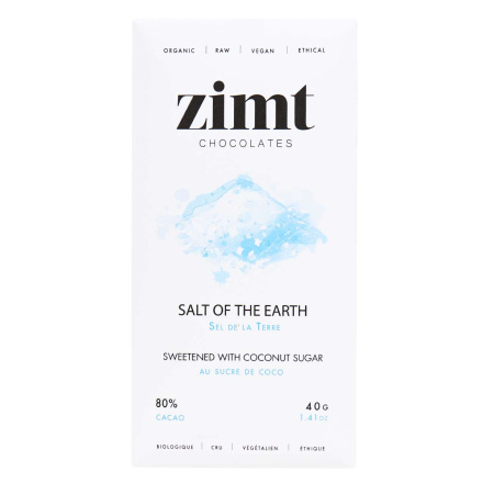 Front of Zimt Chocolates 80% Cacao Salt of the Earth, 40g