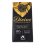 Front of Divine 70% Cocoa Dark Chocolate Bar, 85g