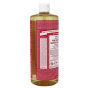 Back of Dr. Bronner's Pure Castile Soap Rose, 946 mL