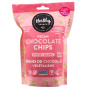 Front of Healthy Crunch White Vegan Chocolate Chips, 300g