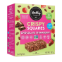 Front of Healthy Crunch Crispy Squares Strawberry Chocolate, 6 bars