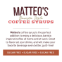 Matteo’s Sugar-Free Barista Coffee Syrups Thin Maple Bourbon, 750mL