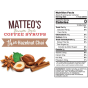 Matteo’s Sugar-Free Barista Style Coffee Syrups Thin Hazelnut Chai, 750mL Nutritional