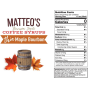 Matteo’s Sugar-Free Barista Coffee Syrups Thin Maple Bourbon, 750mL Nutritional