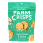 Front of ParmCrisps Sour Cream & Onion Cheese Crisps, 50g pouch