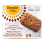 Front of Simple Mills gluten-Free Soft-Backed Almond flour Bars Peanut Butter Chocolate Chip
