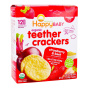 Front of Happy Baby Organic Teether Crackers Strawberry & Beet