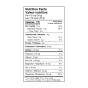 Nutritional table of Rawcology Smoky Cheeze Superfood Coconut Chips, 70g