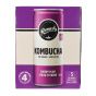 Front of Remedy No Sugar Kombucha Cherry Plum, 4 x 330mL cans