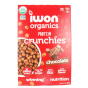 Front of IWON Organics Plant-Based Protein Crunchies Chocolate, 198g