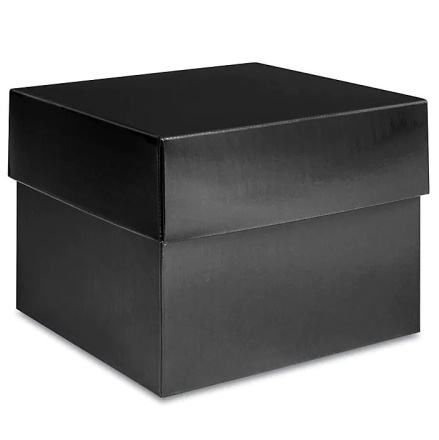 Front Of Black High Gloss Gift Box