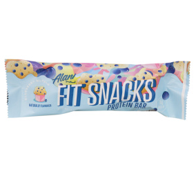 Front of Alani Nu Fit Snacks Gluten Free Protein Bar Blueberry Muffin