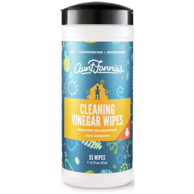 Aunt Fannie's Cleaning Vinegar Wipes Sweet Mandarin, 35 Wipes