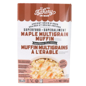 Front of Bakery On Main Gluten-Free Instant Superfood Oatmeal Maple Multigrain Muffin