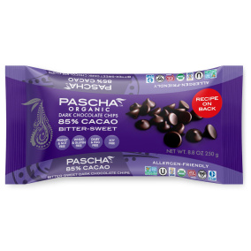 Pascha Chocolate Chips Bitter-Sweet 85% Cacao, 250g 