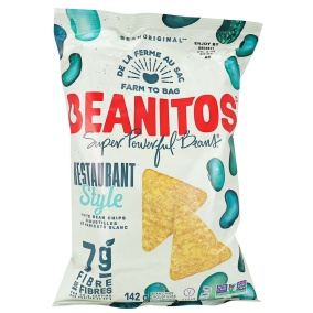 Front of Beanitos Restaurant Style White Bean Chips, 142g