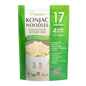 Front of Better Than Foods Organic Konjac Noodles, 385g