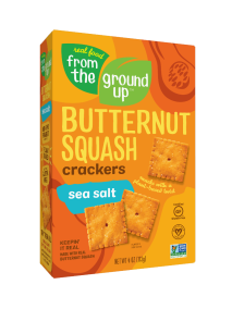 Front of From The Ground Up Sea Salt Butternut Squash Crackers
