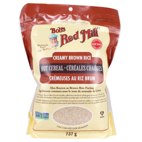 Front of Bob’s Red Mill Gluten Free Creamy Brown Rice Hot Cereal, 737g