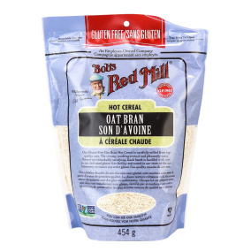 Front of Bob's Red Mill Gluten Free Oat Bran Cereal, 454g