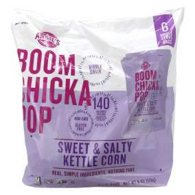 Front of Angie's Boom Chika Pop Sweet & Salty Popcorn Snack Pack