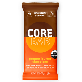 Front of Core Food Core Bar Peanut Butte Chocolate Nutrition Bar