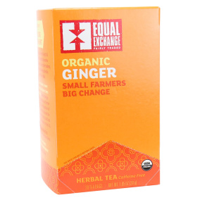 Front of Equal Exchange Organic Ginger Herbal Tea, 20 Tea Bags
