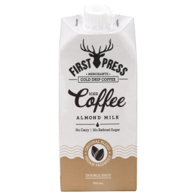 Front of First Press Cold Drip Double Shot Iced Coffee Almond Milk