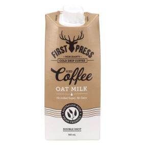 Front of First Press Cold Drip Oat Milk Iced Coffee