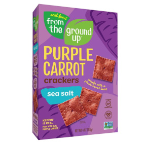 Front of From The Ground Up Purple Carrot Crackers Sea Salt