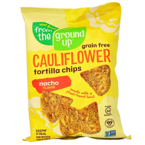 From The Ground Up Cauliflower Tortilla Chips Nacho, 128g 