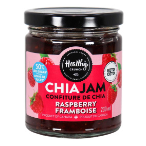 Front of Healthy Crunch Keto Chia Jam Raspberry