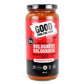 Front of Good Food For Good Plant-Based Organic Bolognese Spicy, 450ml