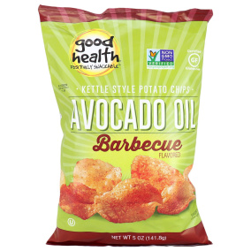 Front of Good Health Avocado Oil Barbecue Kettle Style Potato Chips, 141g