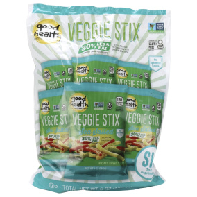 Front of Good Health Veggie Stix Sea Salted Snack Packs