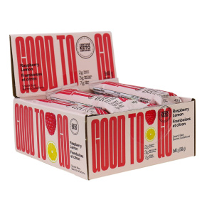 Good To Go Keto Snack Bars Raspberry Lemon, 9 Bar Pack