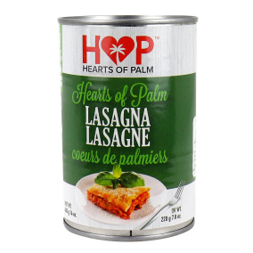 Front of HOP Hearts of Palm Grain-Free Lasagna. 400g