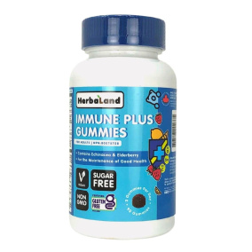 Front of Herbaland Sugar-Free Immune Plus Gummies