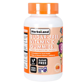 Herbaland Sugar-Free Vitamin C Gummies for Adults & Kids, 90 gummies