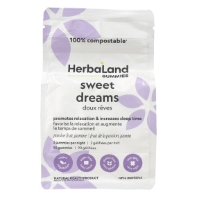 Front of Herbaland Sugar-Free Sweet Dreams for Adults, 90 gummies