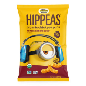 Front of Hippeas Chickpea Puffs Snacks Bohemian Barbecue