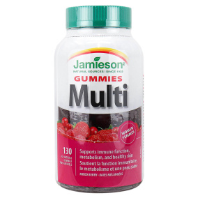 Front of Jamieson Vitamins Multivitamin Gummies For Women Mixed Berry, 130 Gummies